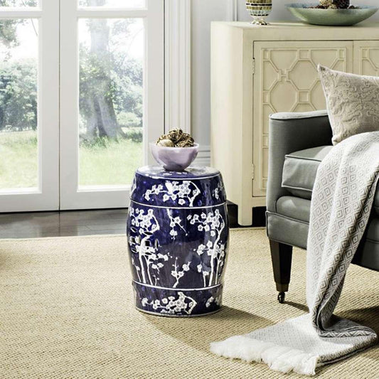 Safavieh - Midnight Kiss Garden Stool - Dark Blue - ACS4556A veiw 1