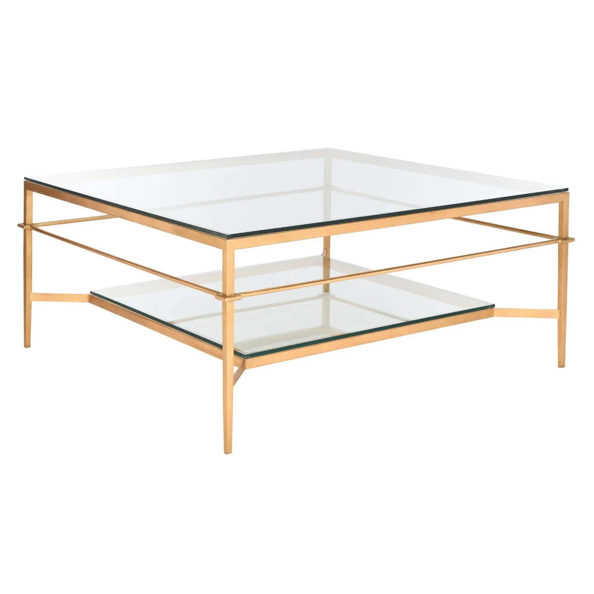 Safavieh - Couture - Mieka Cocktail Table - Gold - Glass - AMH8307A view 