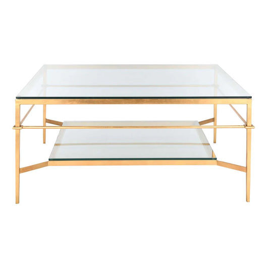 Safavieh - Couture - Mieka Cocktail Table - Gold - Glass - AMH8307A view 2