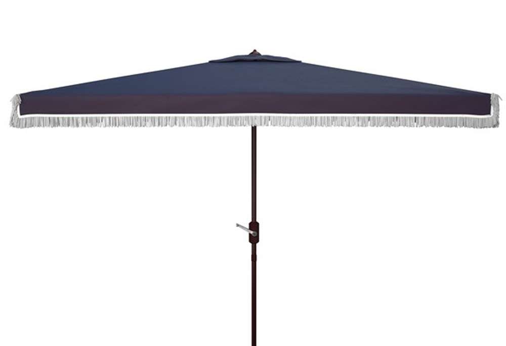 Safavieh - Milan 6.5X10 Rect Umbrella - Navy - White - PAT8308A veiw 1