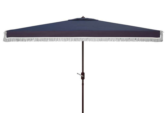 Safavieh - Milan 6.5X10 Rect Umbrella - Navy - White - PAT8308A veiw 1