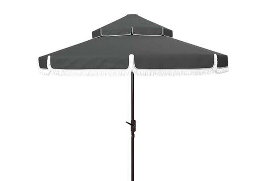 Safavieh - Milan  9Ft Double Top Umbrella - Grey - PAT8208B veiw 1