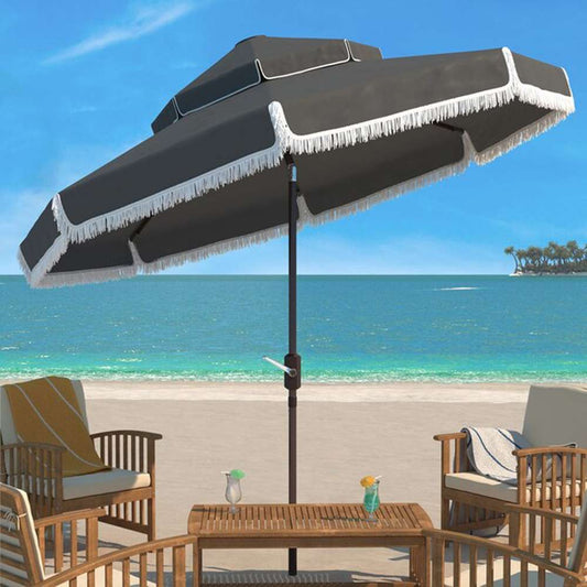 Safavieh - Milan  9Ft Double Top Umbrella - Grey - PAT8208B veiw 2