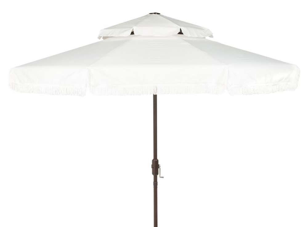 Safavieh - Milan  9Ft Double Top Umbrella - White - PAT8208C veiw 1