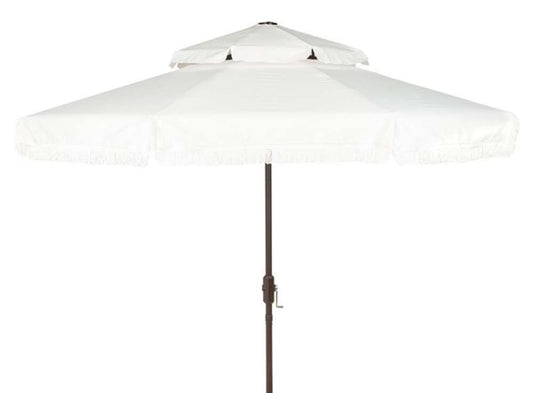 Safavieh - Milan  9Ft Double Top Umbrella - White - PAT8208C veiw 1