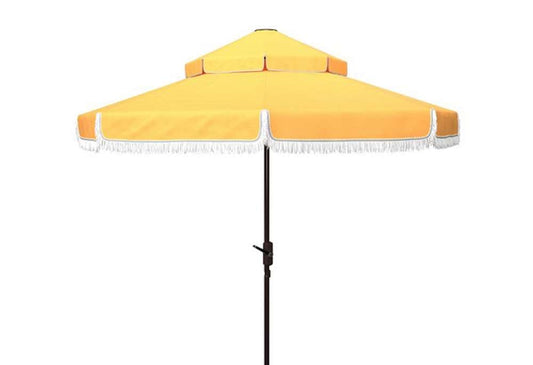 Safavieh - Milan  9Ft Double Top Umbrella - Yellow - PAT8208D veiw 1
