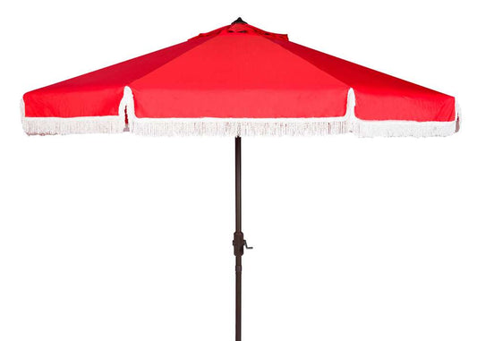 Safavieh - Milan Fringe 11Ft Umbrella - Red - PAT8108E veiw 1