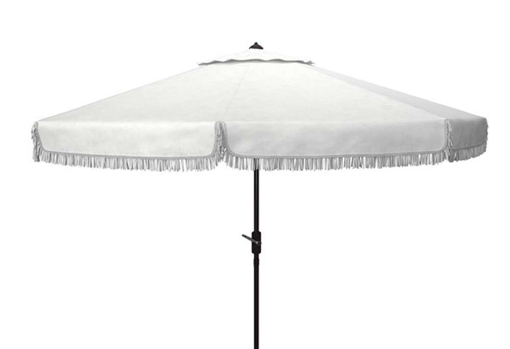 Safavieh - Milan Fringe 11Ft Umbrella - White - PAT8108C veiw 1
