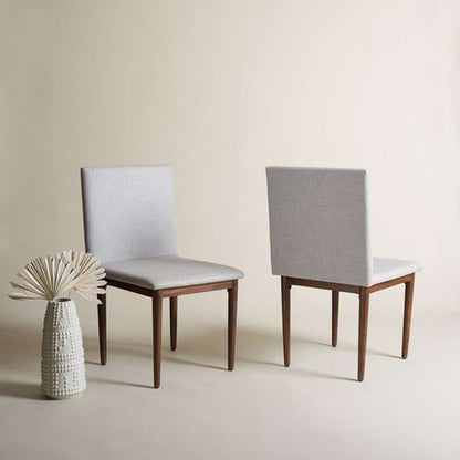 Safavieh - Couture - Milana Dining Chair - Walnut - Light Grey  (Set of 2) - SFV5731A-SET2 veiw 2