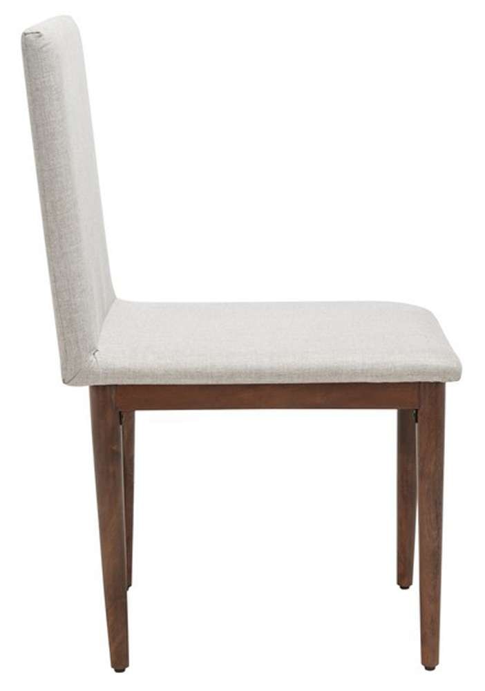 Safavieh - Couture - Milana Dining Chair - Walnut - Light Grey  (Set of 2) - SFV5731A-SET2 veiw 3