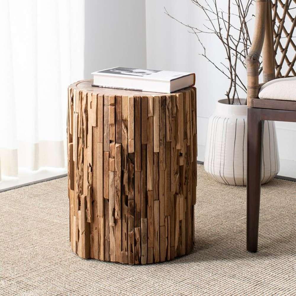 Safavieh - Minadoka Rnd Stool - Medium Oak - FOX1008A veiw 2