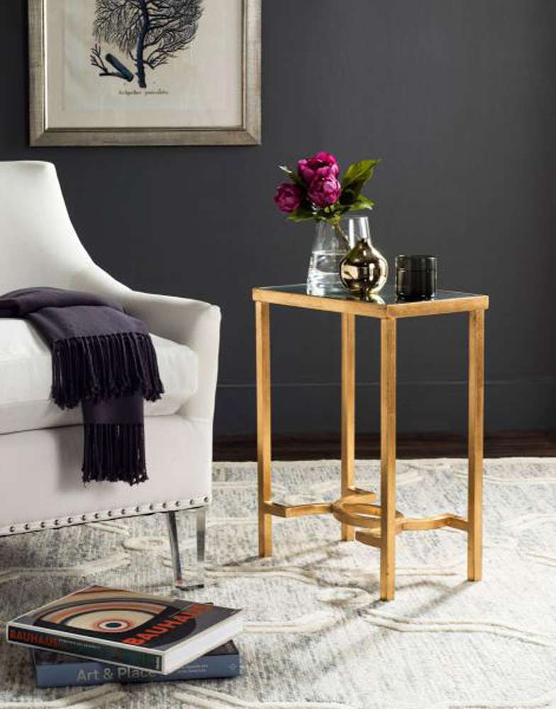 Safavieh - Mita End Table - Gold - Mirror - FOX2581A veiw 2