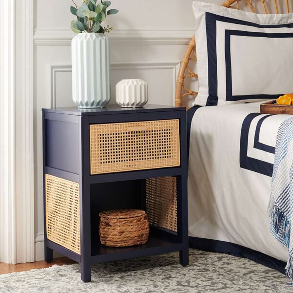Safavieh - Miya Night Stand - Navy - Natural - NST5012E veiw 3