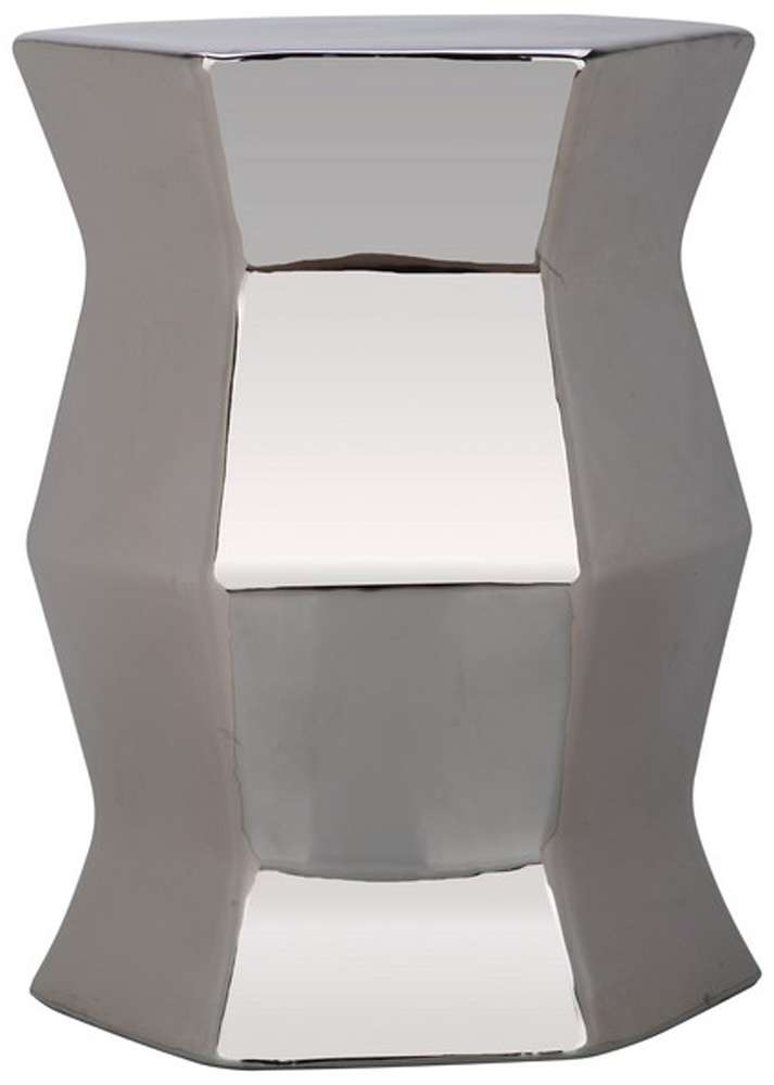 Safavieh - Modern Hexagon Garden Stool - Silver - ACS4542G veiw 1