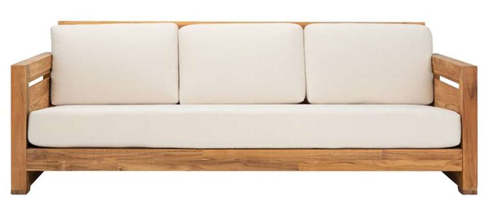 Safavieh - Couture - Molokai Teak Patio Sofa - Natural - Beige - CPT1044A veiw 1