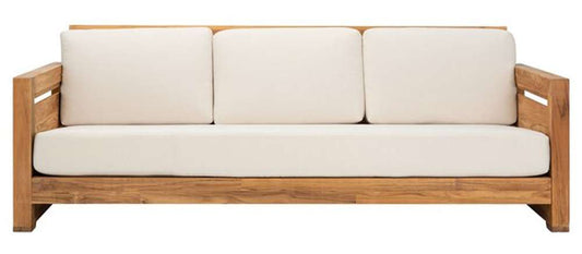 Safavieh - Couture - Molokai Teak Patio Sofa - Natural - Beige - CPT1044A veiw 1