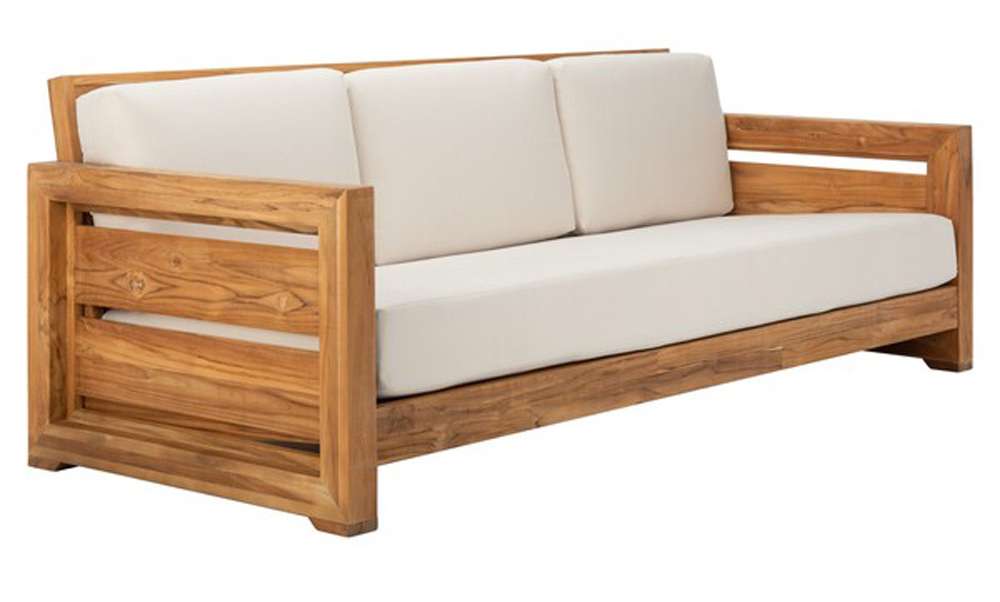 Safavieh - Couture - Molokai Teak Patio Sofa - Natural - Beige - CPT1044A veiw 3