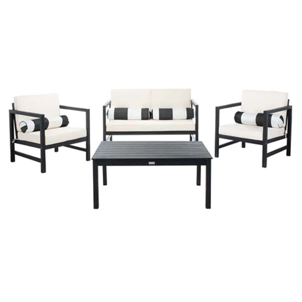 Safavieh - Montez 4 Piece Set - Black - Bge + Bolster P - PAT7030G veiw 1