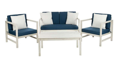 Safavieh - Montez 4 Piece Set - White - Nvy+Solid Plw - PAT7030D veiw 1