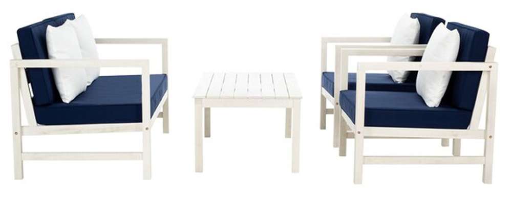 Safavieh - Montez 4 Piece Set - White - Nvy+Solid Plw - PAT7030D veiw 3