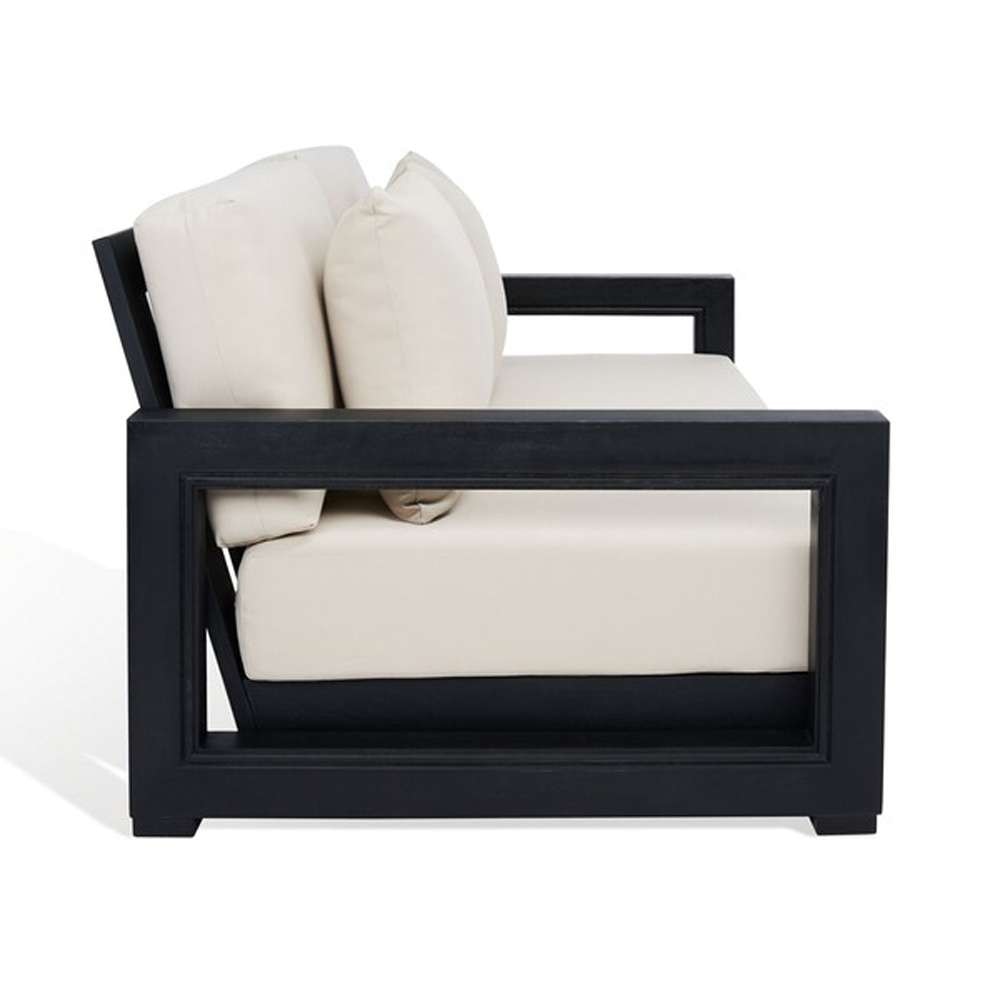 Safavieh - Couture - Montford 2-Seat Bench - Black - White - CPT1003B veiw 3