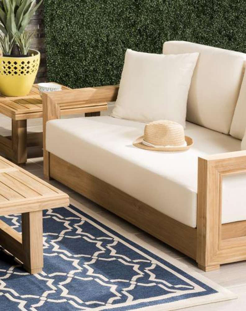 Safavieh - Couture - Montford 2-Seat Bench - Natural Teak - Beige - CPT1003A veiw 3