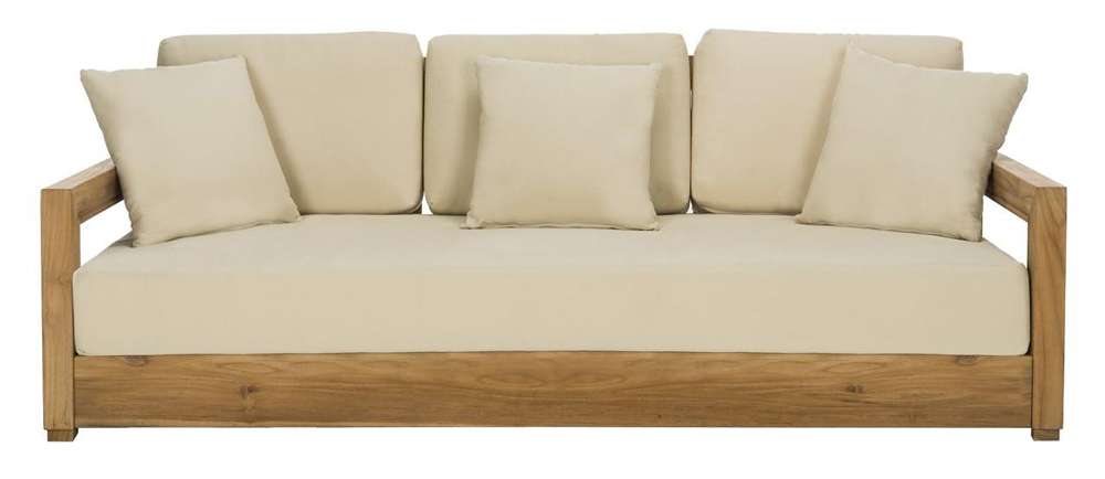 Safavieh - Couture - Montford 3-Seat Bench - Natural Teak - Beige - CPT1004A veiw 1