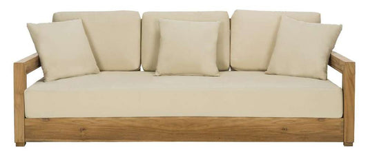 Safavieh - Couture - Montford 3-Seat Bench - Natural Teak - Beige - CPT1004A veiw 1