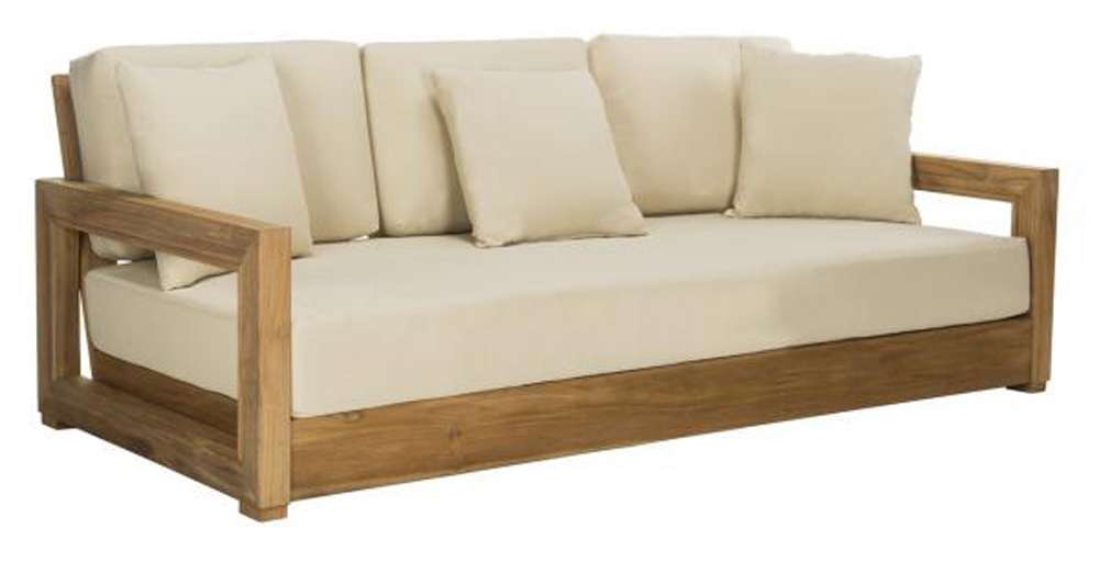 Safavieh - Couture - Montford 3-Seat Bench - Natural Teak - Beige - CPT1004A veiw 4