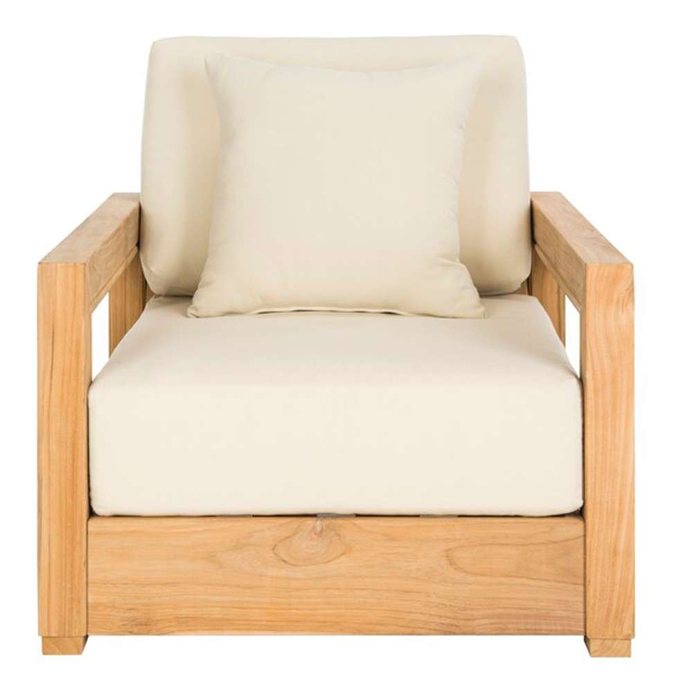 Safavieh - Couture - Montford Armchair - Natural Teak - Beige - CPT1000A veiw 1