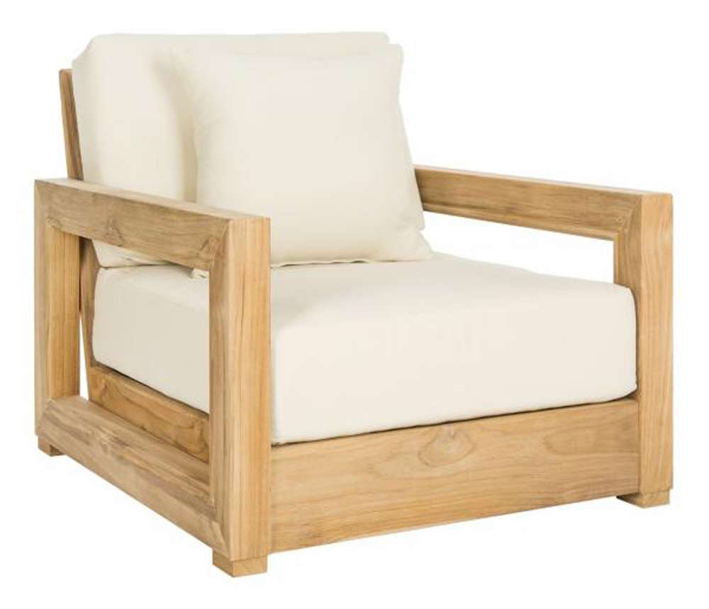 Safavieh - Couture - Montford Armchair - Natural Teak - Beige - CPT1000A veiw 4