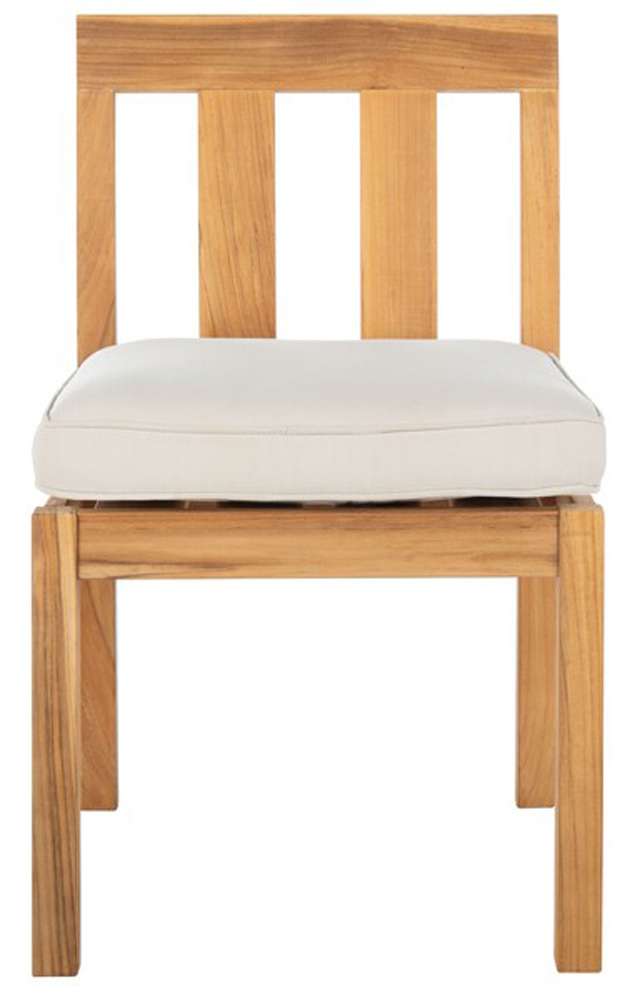 Safavieh - Couture - Montford Teak Dining Chair - Natural - Beige  (Set of 2) - CPT1006A-SET2 veiw 1