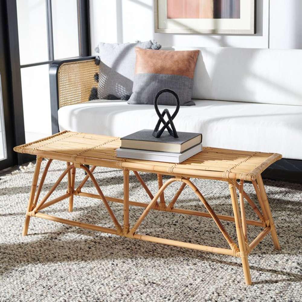 Safavieh - Montgomery Rattan Coffee Table - Natural - COF6506A veiw 2