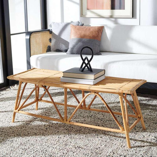 Safavieh - Montgomery Rattan Coffee Table - Natural - COF6506A veiw 2