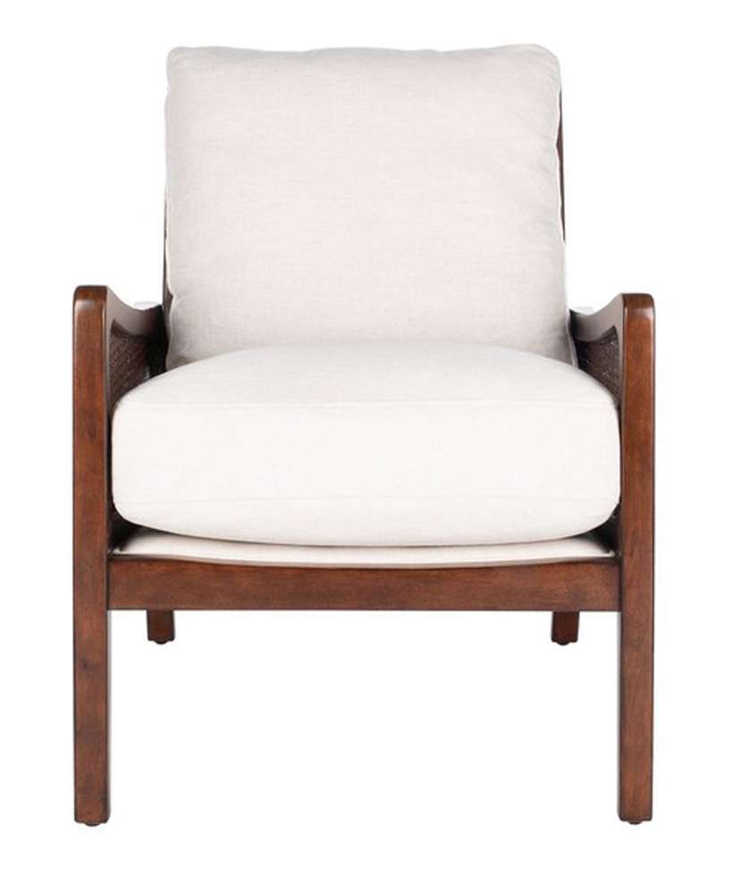 Safavieh - Couture - Moretti Wood Frame Accent Chair - Oatmeal - KNT4100B veiw 1