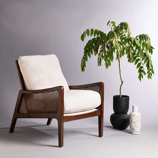 Safavieh - Couture - Moretti Wood Frame Accent Chair - Oatmeal - KNT4100B veiw 2
