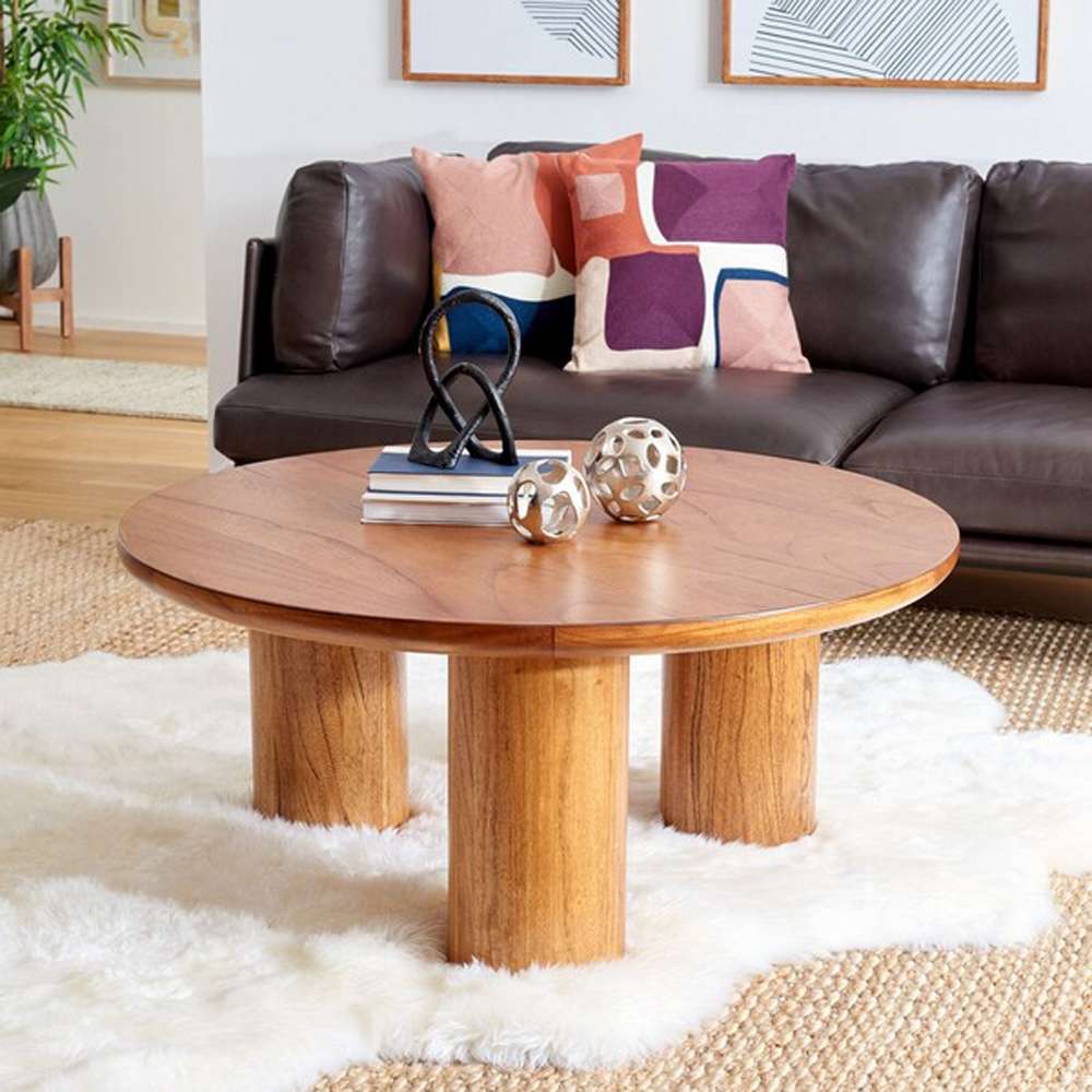 Safavieh - Mork 3 Leg Round Coffee Table - Natural - COF6604A veiw 2