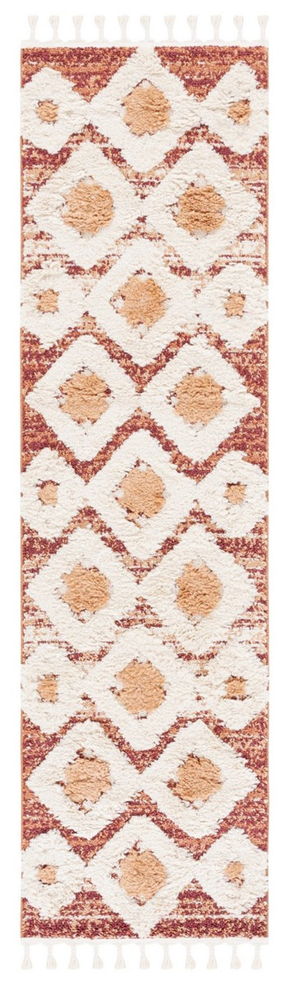 Safavieh - Moroccan Tassel Shag 664P Rust Ivory - 2.3" X 6" - MTS664P-26 view 1