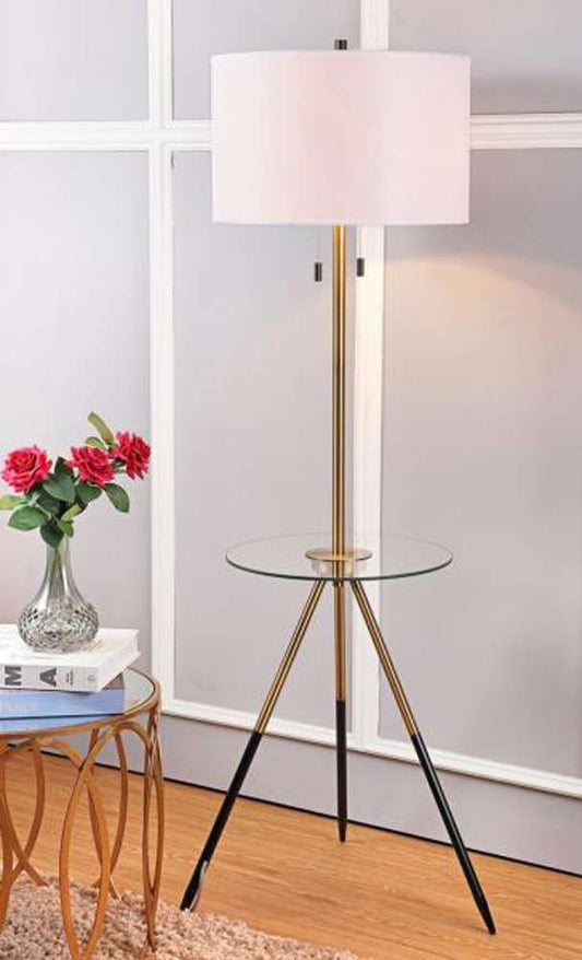 Safavieh - Morrison Floor Lamp Side Table - Gold - Black - FLL4020A veiw 1
