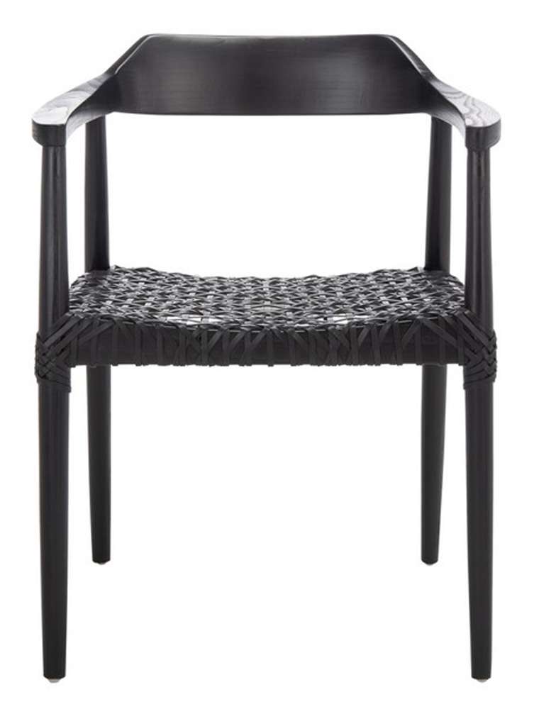 Safavieh - Munro Lther Woven Accent Chair - Black - ACH1005B veiw 1