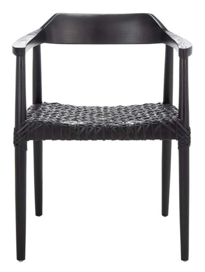 Safavieh - Munro Lther Woven Accent Chair - Black - ACH1005B veiw 1