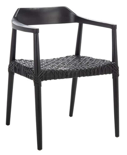 Safavieh - Munro Lther Woven Accent Chair - Black - ACH1005B veiw 3