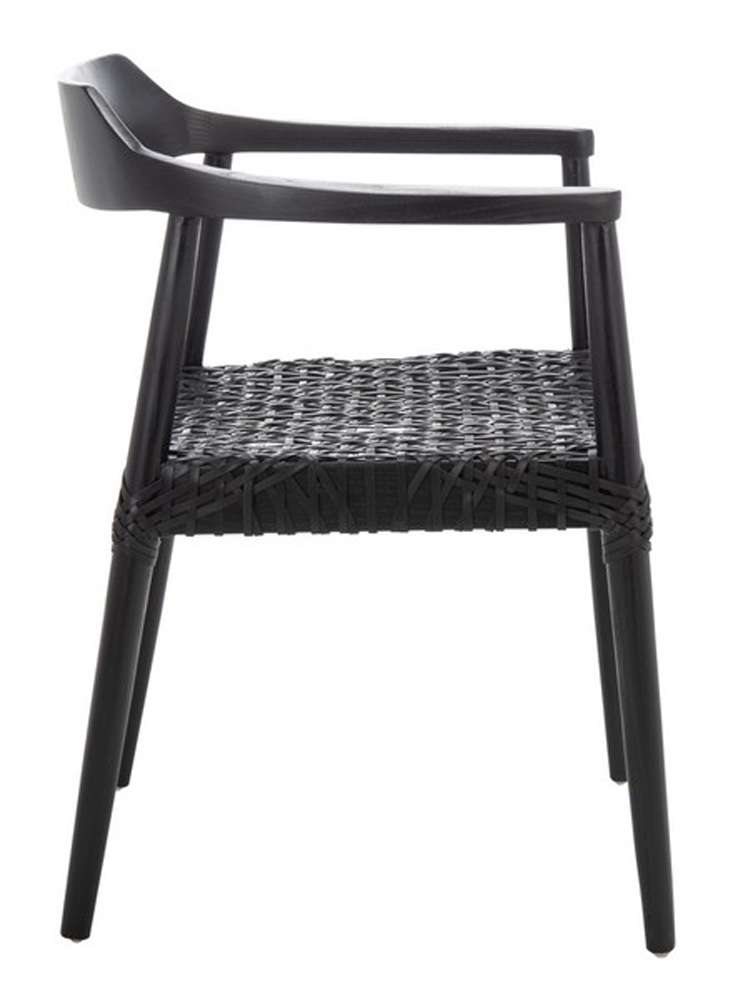 Safavieh - Munro Lther Woven Accent Chair - Black - ACH1005B veiw 4