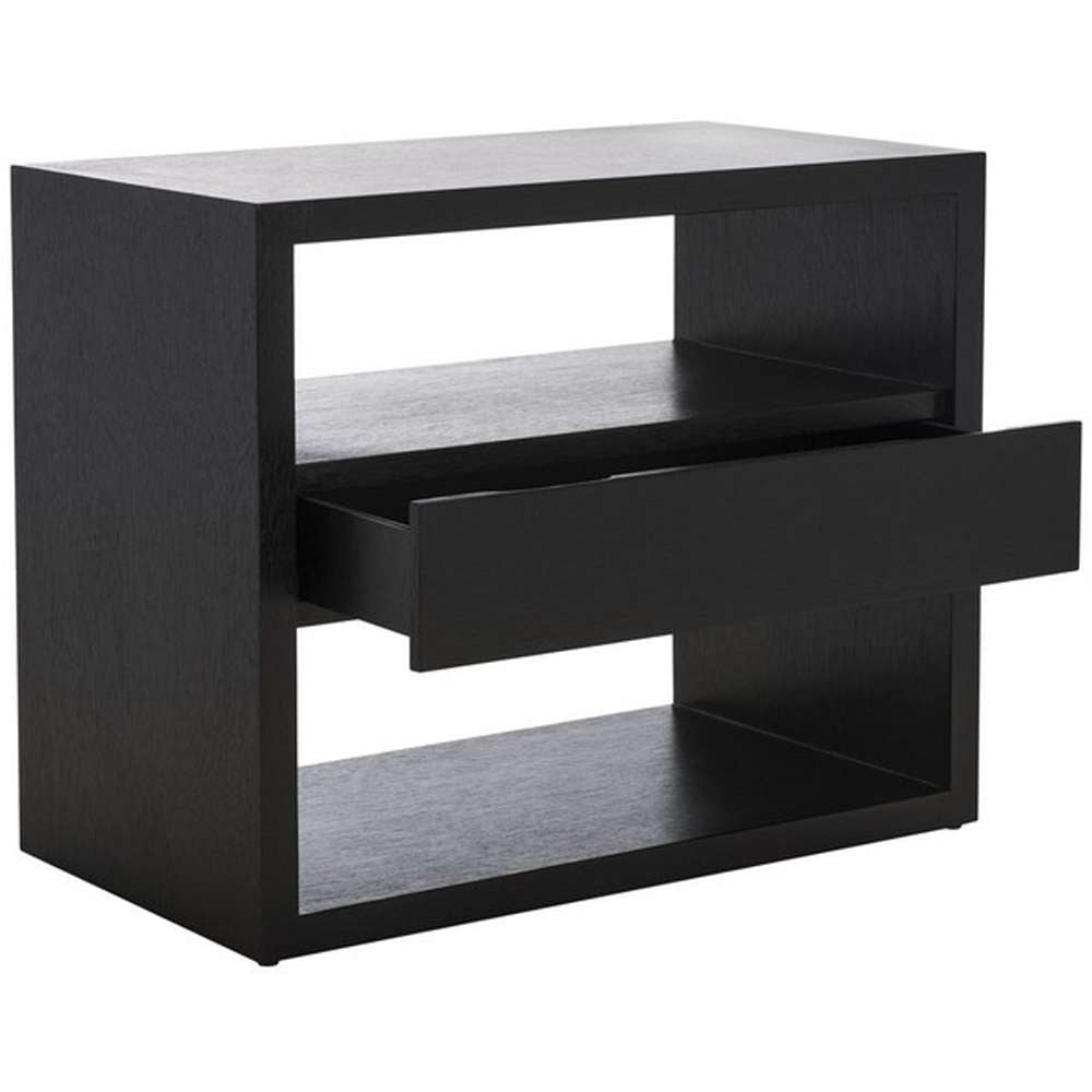 Safavieh - Munson 2 Shlf 1 Drw Nightstand - Black - NST6603C veiw 4