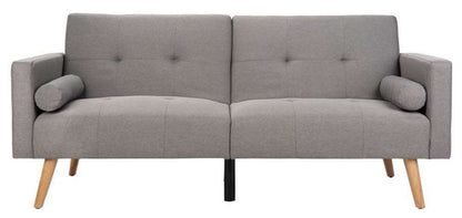 Safavieh - Murray Foldable Futon Sofa Bed with Pillow - Dark Grey - Natural - LVS2004A veiw 1