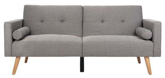 Safavieh - Murray Foldable Futon Sofa Bed with Pillow - Dark Grey - Natural - LVS2004A veiw 1