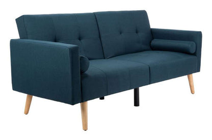 Safavieh - Murray Foldable Futon Sofa Bed with Pillow - Navy - Natural - LVS2004B veiw 3