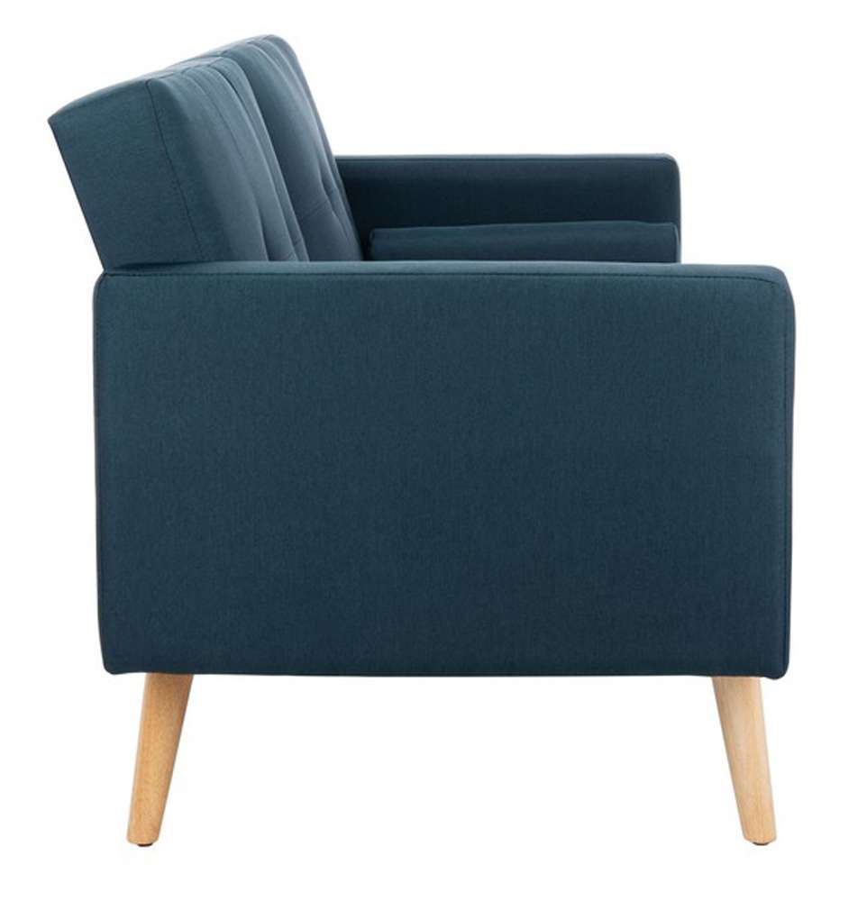 Safavieh - Murray Foldable Futon Sofa Bed with Pillow - Navy - Natural - LVS2004B veiw 4