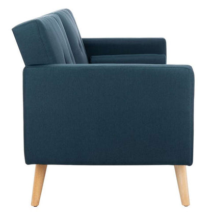 Safavieh - Murray Foldable Futon Sofa Bed with Pillow - Navy - Natural - LVS2004B veiw 4