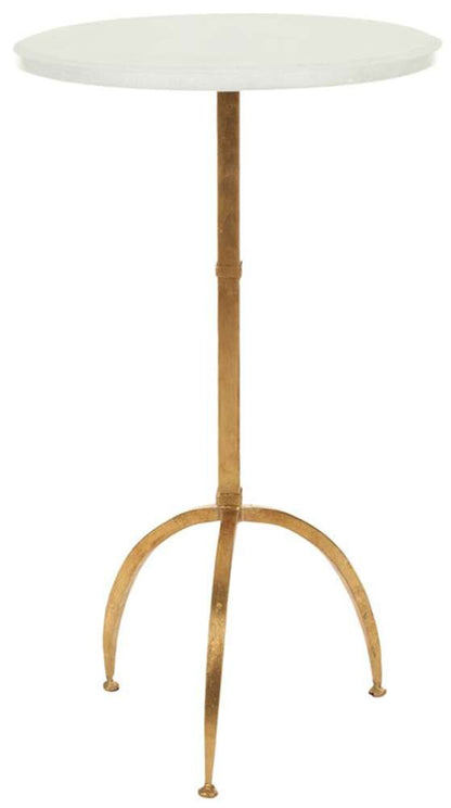 Safavieh - Myrna Accent Table - Gold - White - FOX2516A veiw 1